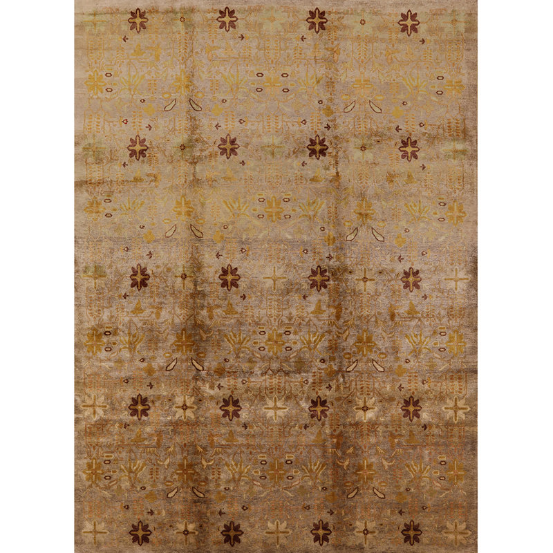 Tapis oriental brun / jaune, Rectangle 8 pi x 12 pi