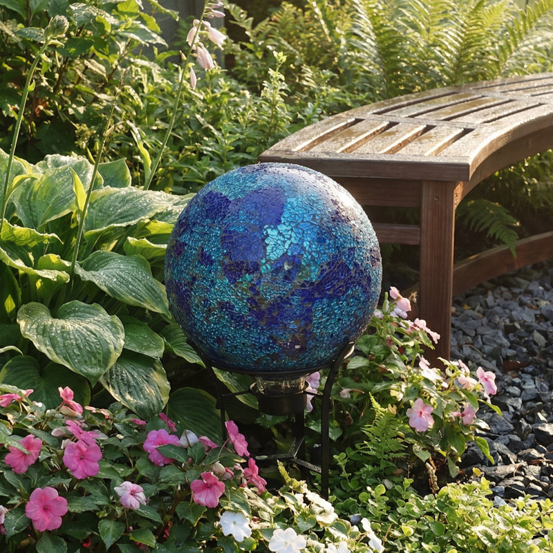 Boule globe en verre Deep Ocean Swirl - 10 po, Individuel