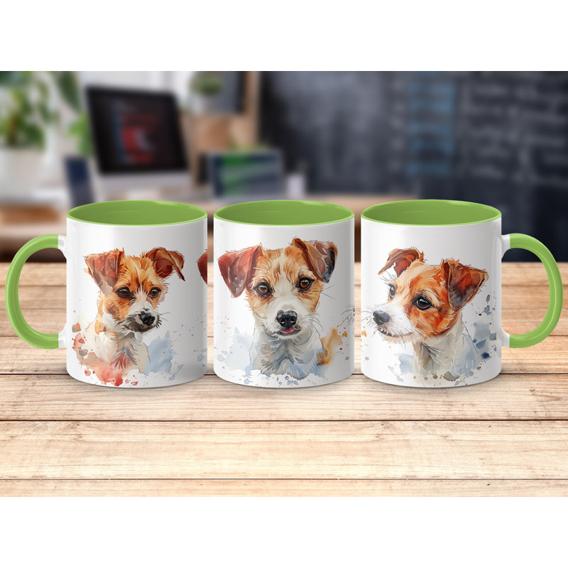 Ceramic Coffee Mug, Light Green, 3