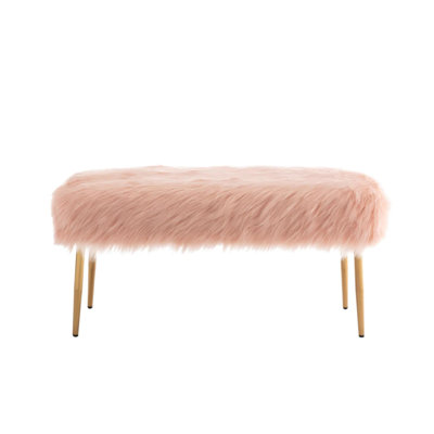 Banc de coiffeuse avec siège rembourré, banc de repose-pieds Modern Home Decor avec pieds décoratifs dorés