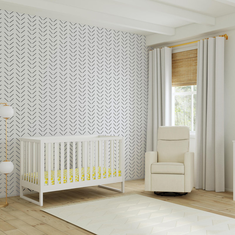 Hunter 3 in 1 Convertible Crib, White
