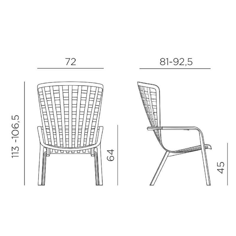 Folio Outdoor Rocker Chair, Brown, Beige