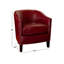 Chaise d'appoint en polyuréthane moderne, rouge avec un style sophistiqué pour la maison