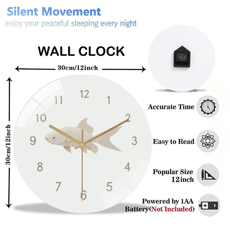 Horloge murale créative 12 po