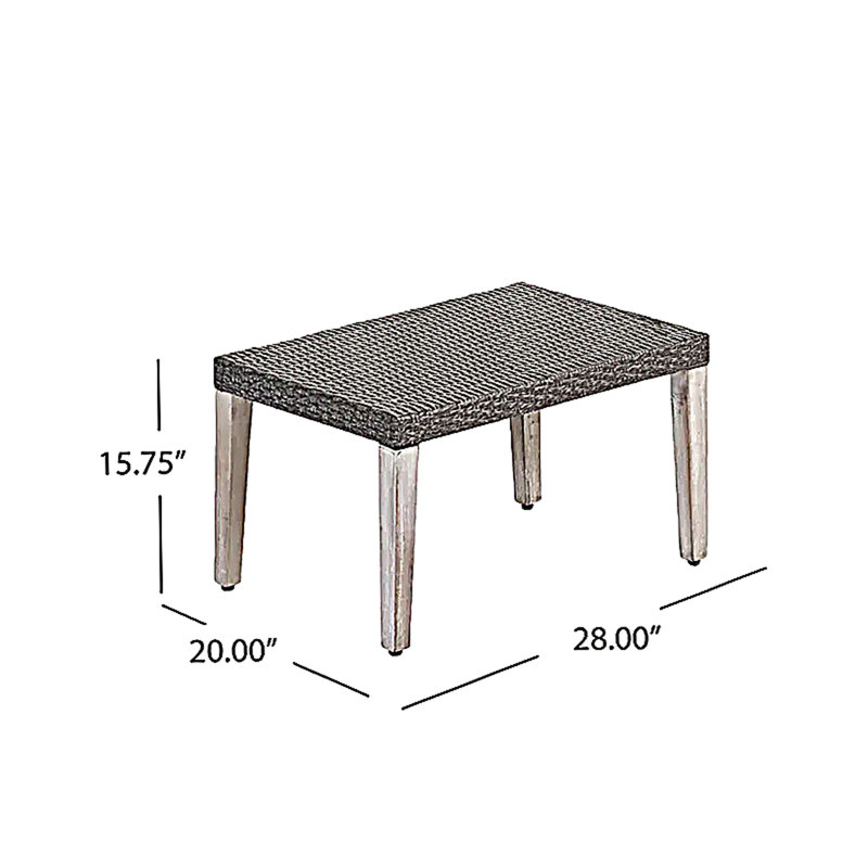 HAMPTON WOOD + WICKER OTTOMAN