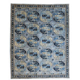 New Turkmen Afghan One-of-a-Kind Rectangle 9'2" X 12'2" Area Rug