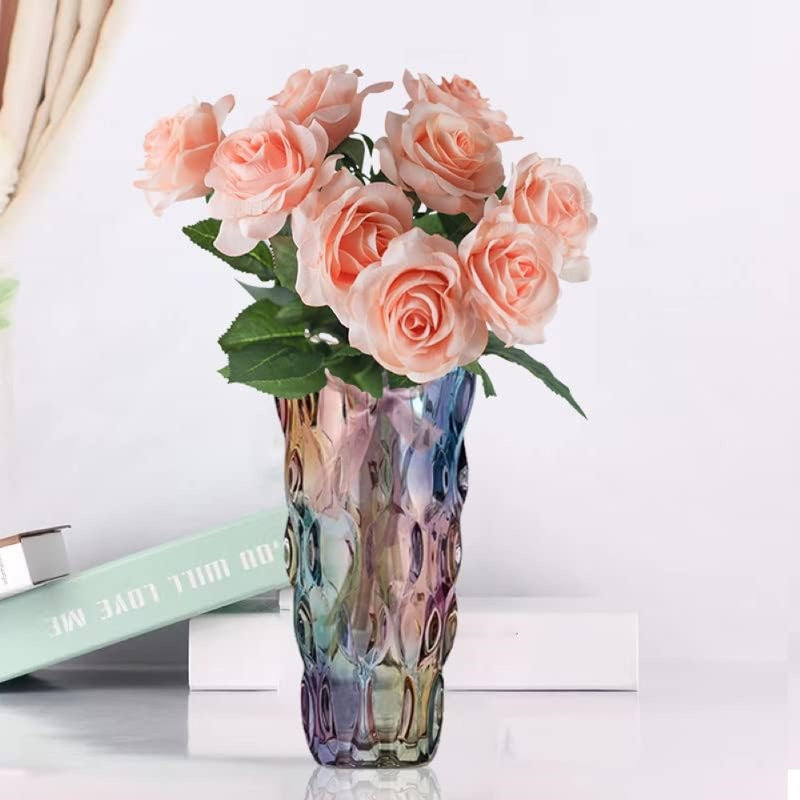Vase de table en verre Kaitly, Mauve clair