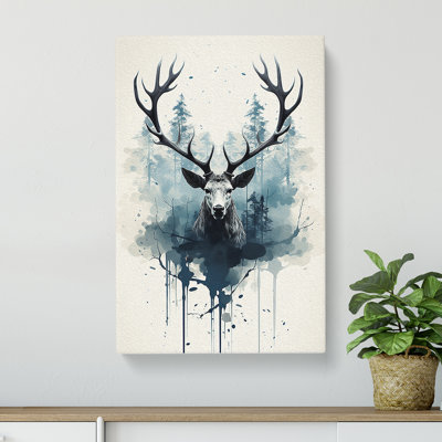 Stag Minimalism No.2 - No Frame Print