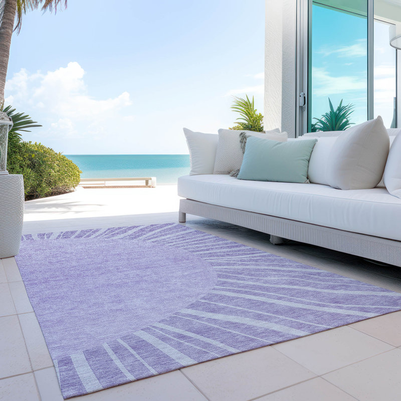Tapis intérieur / extérieur Melania avec envers antidérapant, Rectangle 8 pi x 10 pi