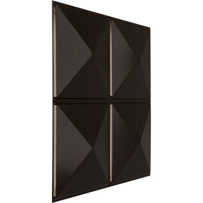 L 19 5/8 po x H 19 5/8 po Panneau mural décoratif décoratif 3D EnduraWall Richmond, brume métallique rustique universelle (couvre 2,67 pieds carrés)