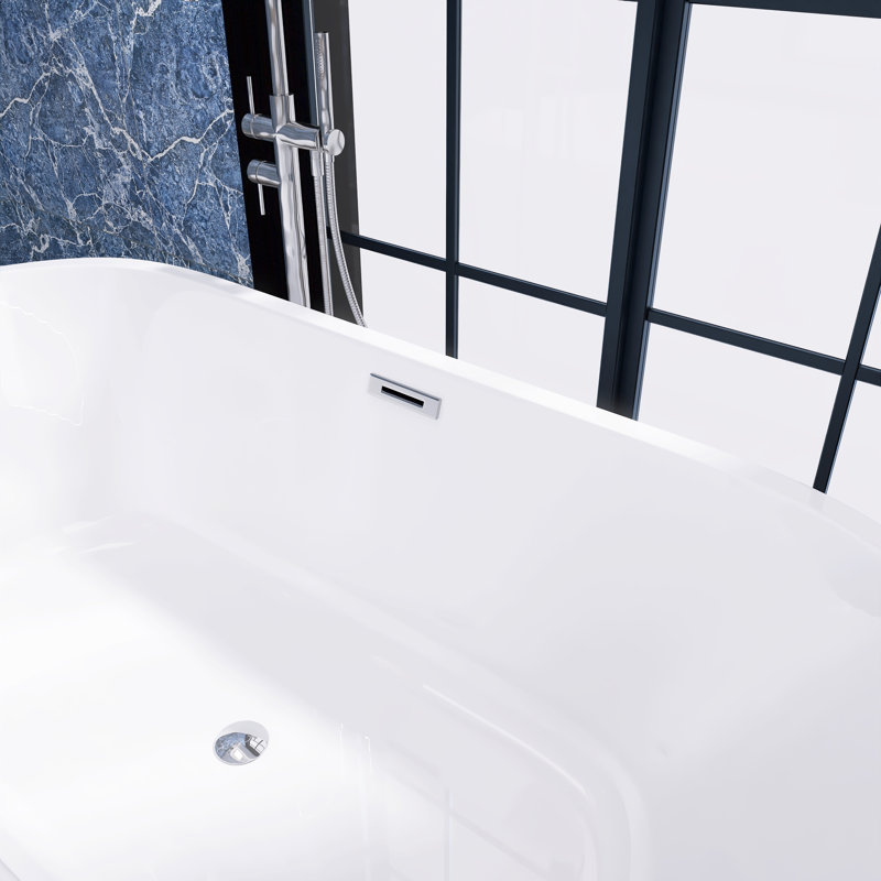 59'' x 30'' Freestanding Soaking Plastic / Acrylic Bathtub