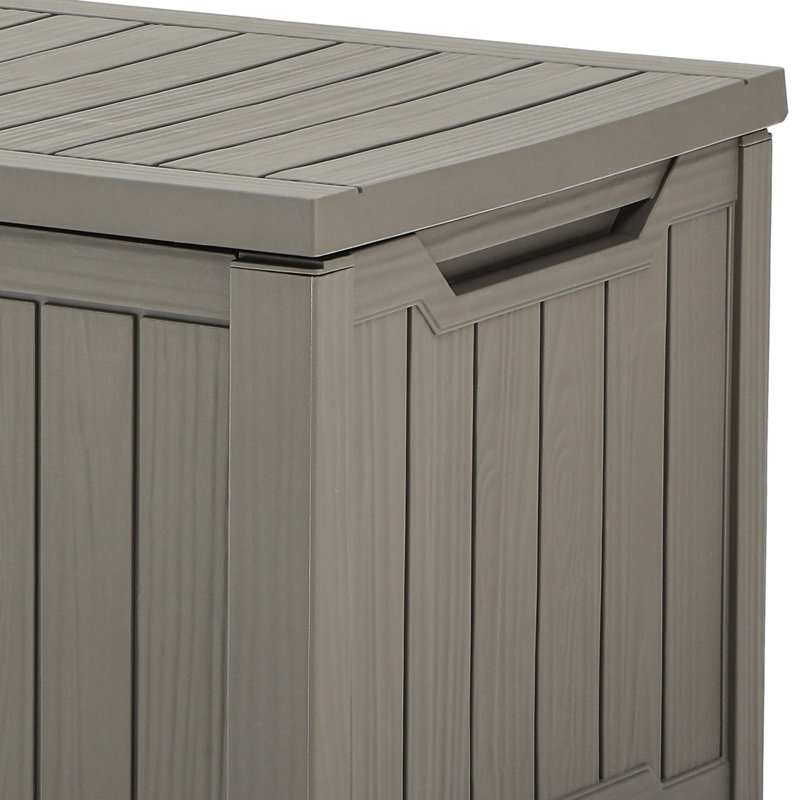 Coffre extérieur pour terrasse avec serrure, Gris, 130