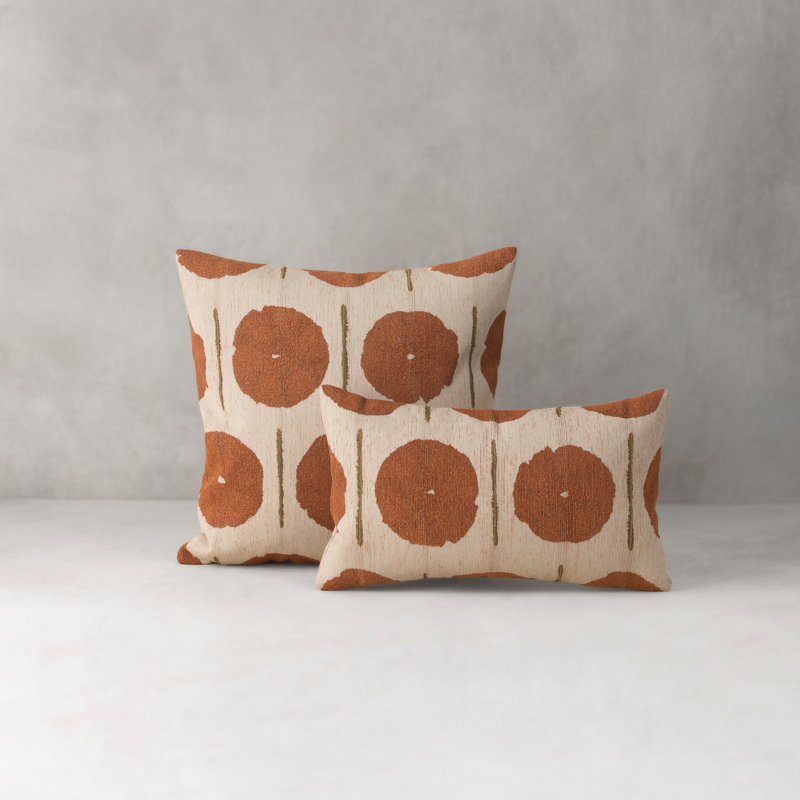 Solstice Performance Pillow Cover & Insert, Square 20", Papaya, Square