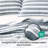 Sleep Zone King Size Cotton Jacquard Quilt Set 3 Pieces for All Season 106 x 96 Navy Stripe-116564152-116564158