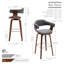 Fish 72cm Swivel Fabric Mid-Century Bar Stool-20031136