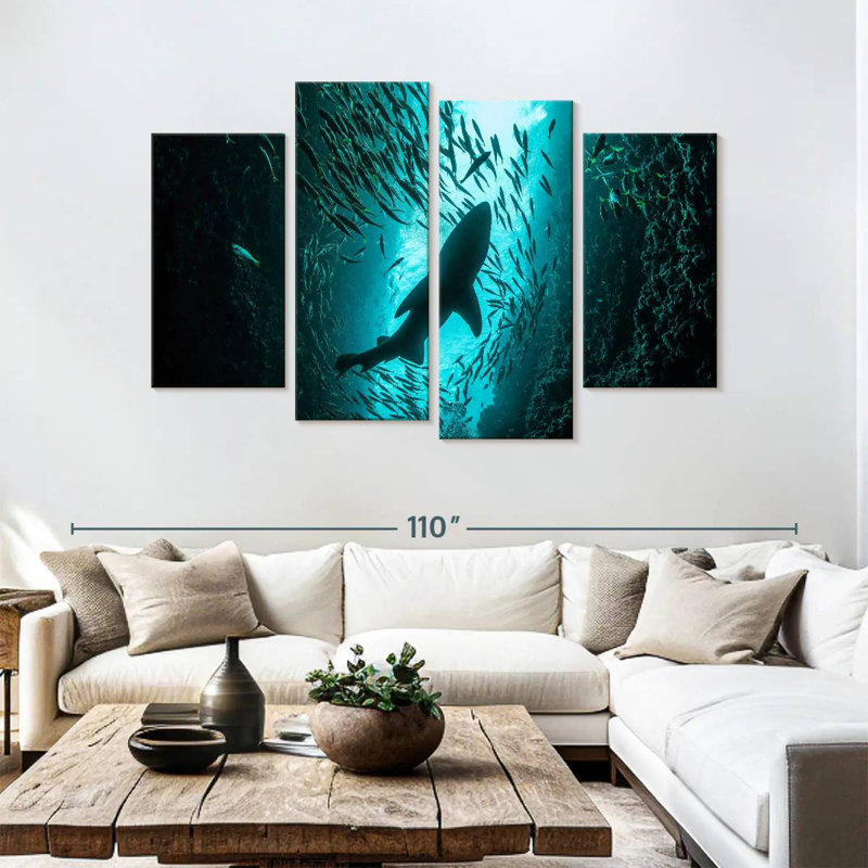 Shark Depth, 54" H x 84" W