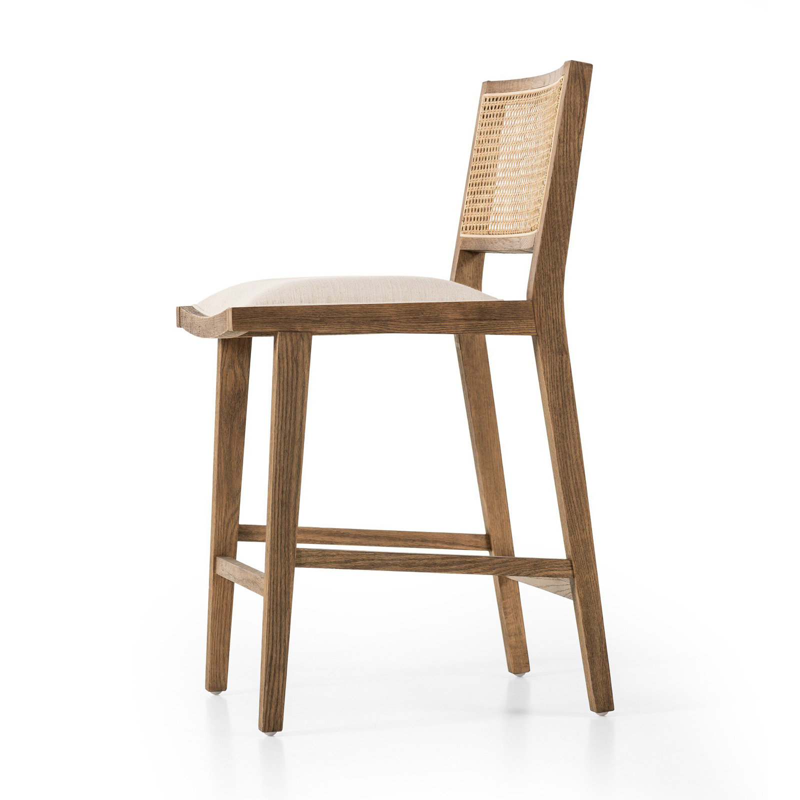 Miraz Bar and Counter Stool, Counter Stool (27” Seat Height), White Polyester Blend