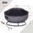 Afterglow Round Terrafab Wood Burning Fire Pit, Light Gray