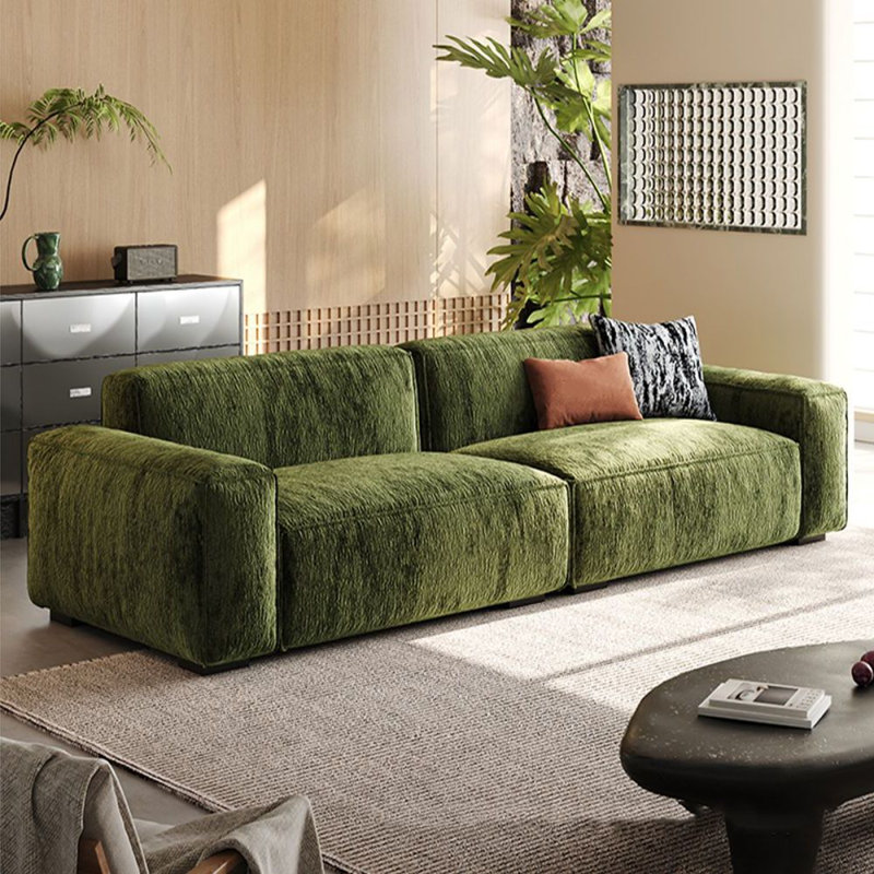 Green Chenille Modular Modern sofa, Green