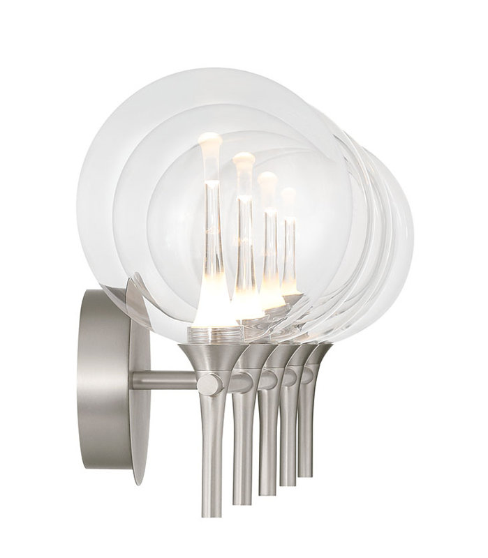 Iissa, coiffeuse, 5Lt, verre ambré, Clair, Nickel satiné