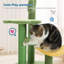 26” Cat Scratching Post, Cactus Cat Tree For Small Cats Kittens, Multi-Level Indoor Cat Tree Tower With Perch, Dangling Ball, Cactus Top And Scratching Posts