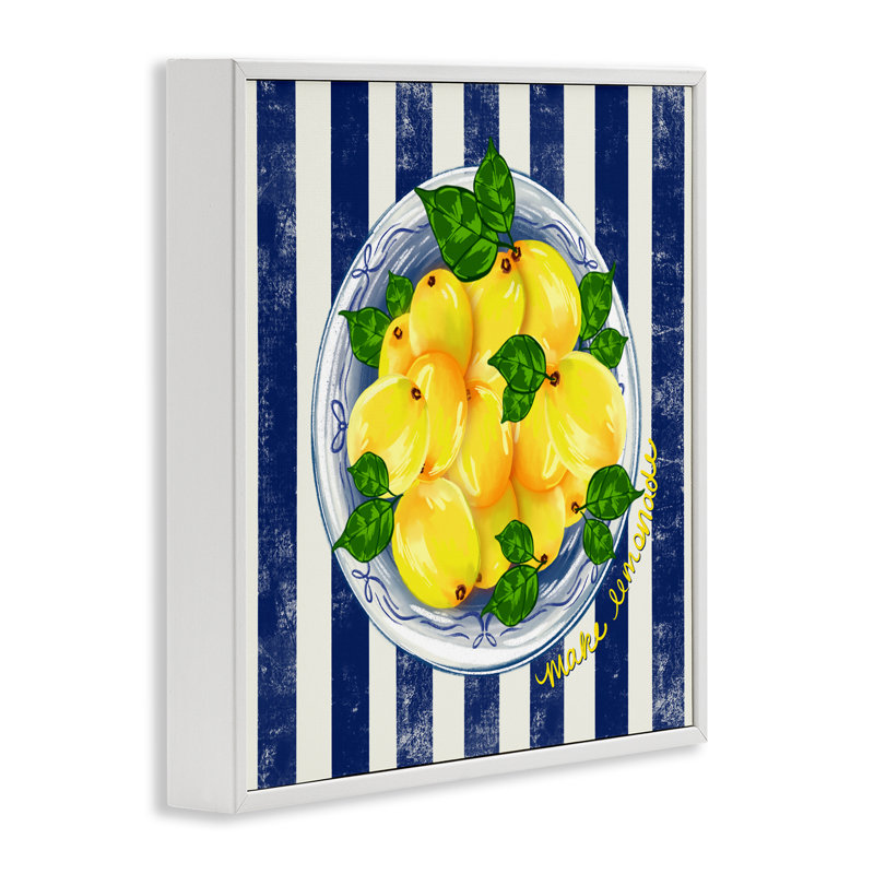 «Make Lemonade on Stripes», estampe numérique, conception par Lori Mosley, H 17 po x l 17 po