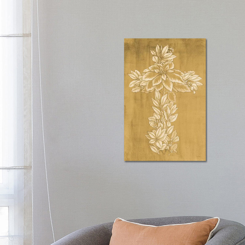 Holiday Cross III 1 Piece Wrapped Canvas Wall Art, 66.04 cm H x 45.72 cm W x 1.91 cm D