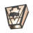 13" Wide Lone Buffalo Wall Sconce