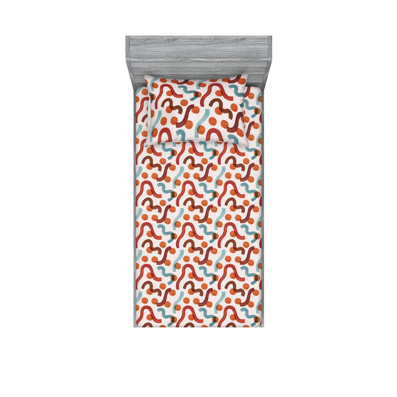 Ensemble de taies décoratives Ambesonne, Ensemble de draps pour lit simple TG avec 1 taie d