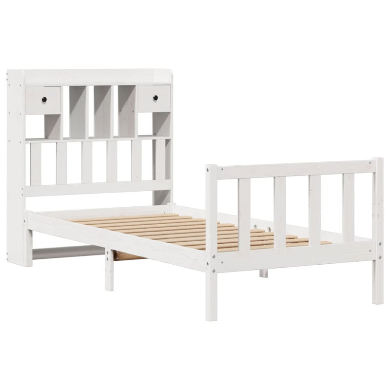 Solid Wood Storage Bed, Small Single (2'6), White