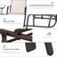 Fauteuils coulissants d'extérieur avec table basse Outsunny