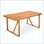 Table de salle à manger en bois d'acacia, idéale pour les rassemblements de patio et de jardin, finition teck
