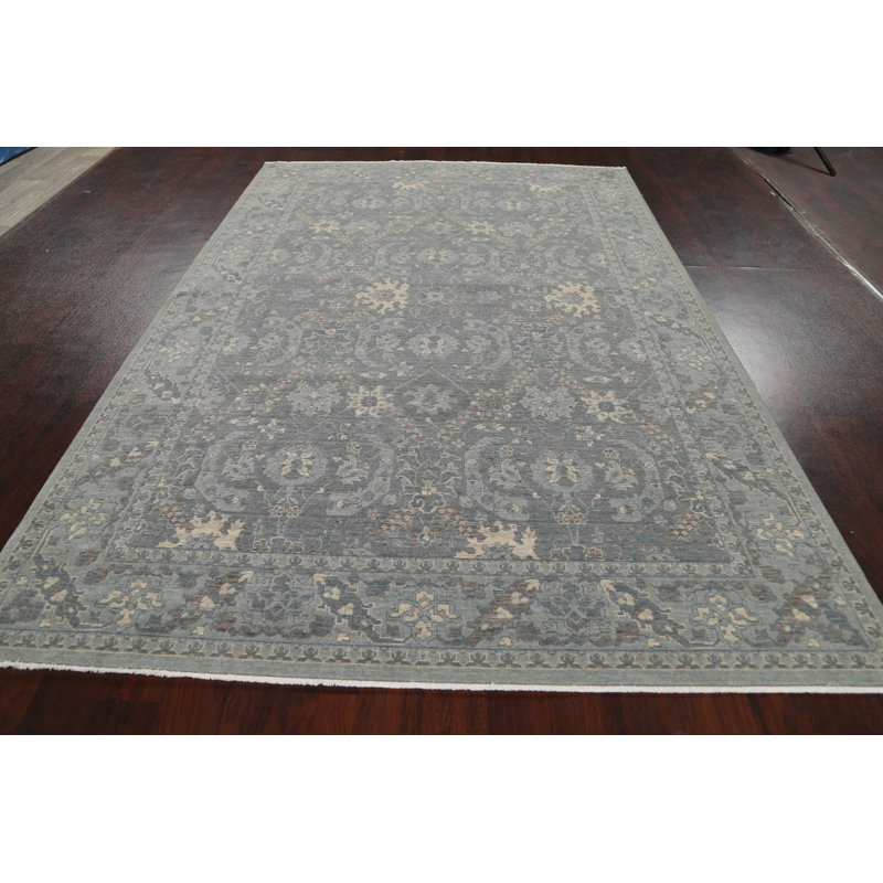 Tapis oriental en laine gris