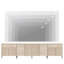 Meuble télé de 126 po de long avec commode moderne pour téléviseur de 120 po ou moins, station de divertissement avec station de charge, console de télévision en bois avec rangement pour le salon-1356527530