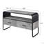 Concrete Grey And Black Drawer TV Stand (TV Stand)-1018699918