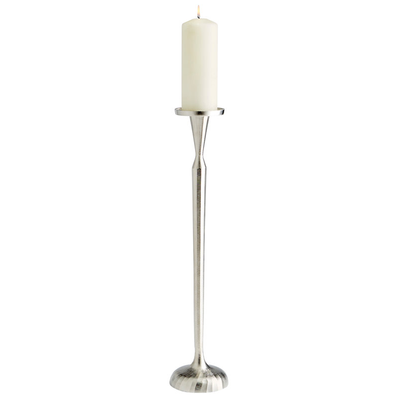 Reveri Aluminum Tabletop Candlestick, 24" H x 5" W x 5" D