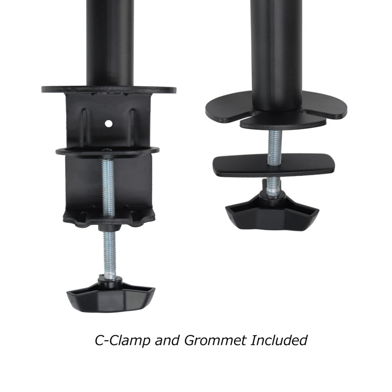 Articulating Quad Monitor Desk Mount with Heavy-Duty Steel, Adjustable Arms