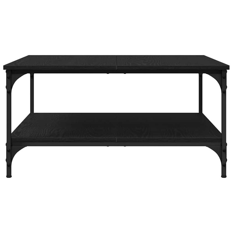 Coffee Table with Storage, Black Oak