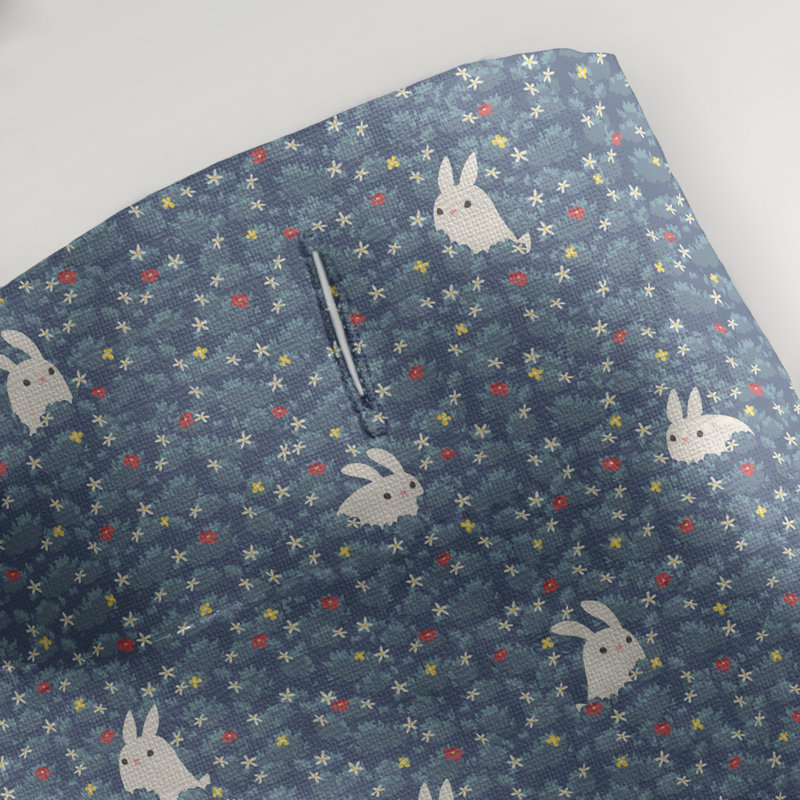 Rideau simple pour lapin lapin, Bleu marine