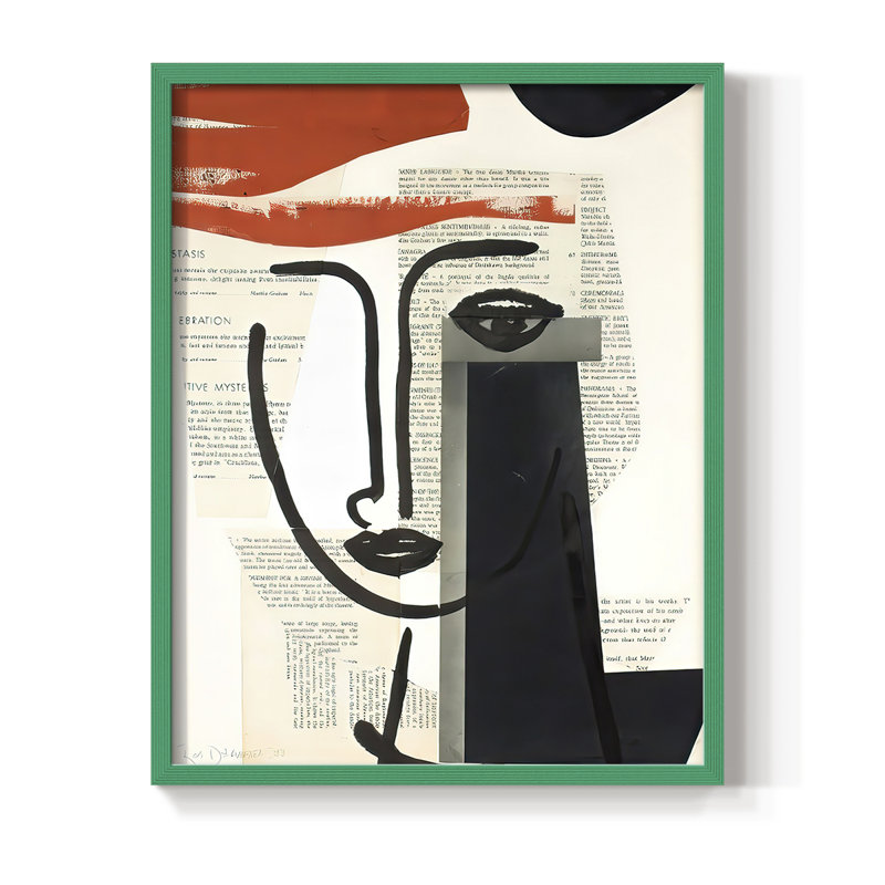 «Face of A Century VI», reproduction encadrée - bois massif, Blanc, H 28 po x l 22 po