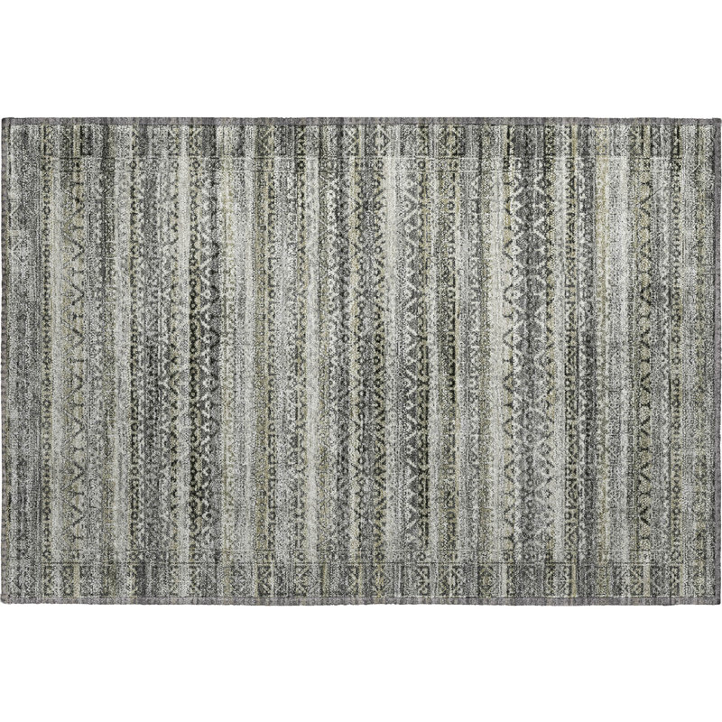 Premium Machine Washable Mayfield AMF2101 Striped Rug, Sky, 8' x 10'