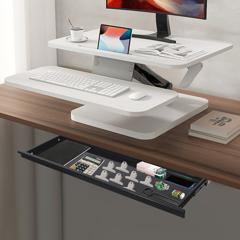 Rangement de tiroir coulissant sous le bureau