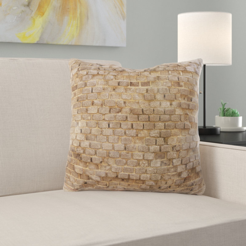 Housse et insert de coussin extérieur carré Zeller Sand, Intérieur, Microsuède