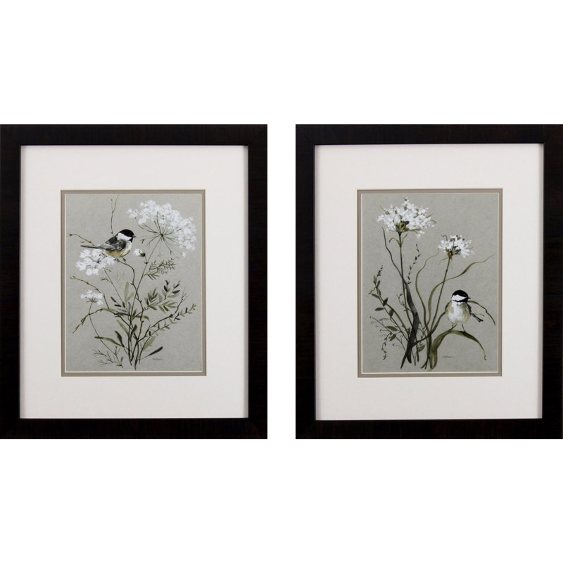 Bouquet d'oiseaux gracieux S / 2