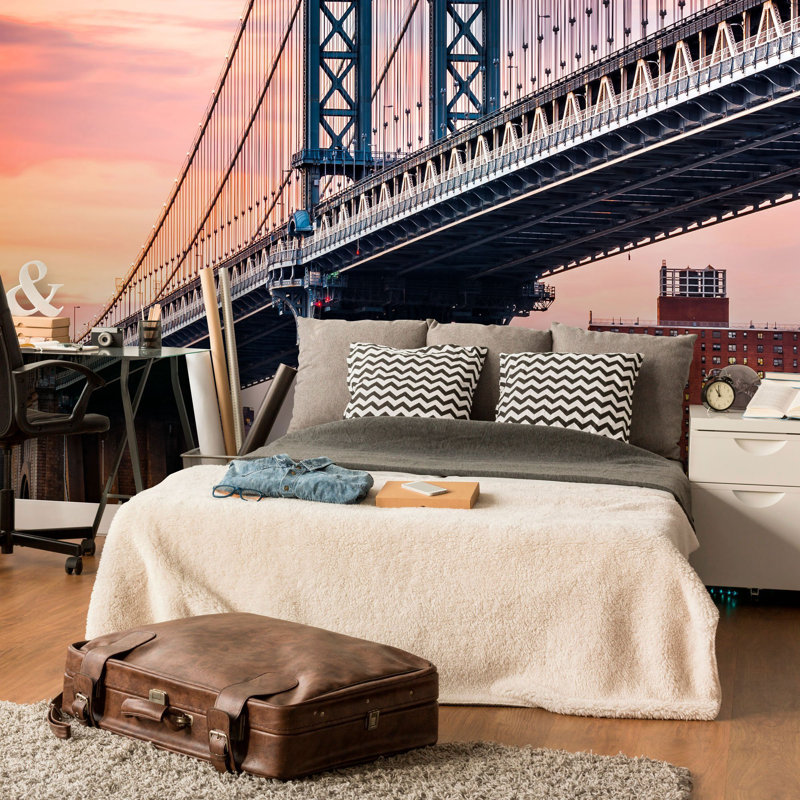 Ingiburgh Bridge Landscape Wallpaper Panel, 100.08" L x 96" W