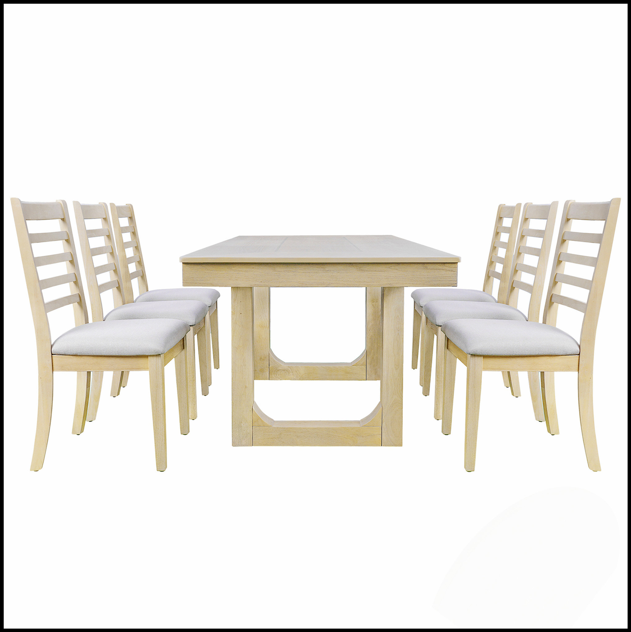 One Allium Way 7 Piece Extendable Dining Table Set, Farmhouse Style ...