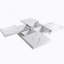 Table basse rectangulaire avec plateau en bois manufacturé