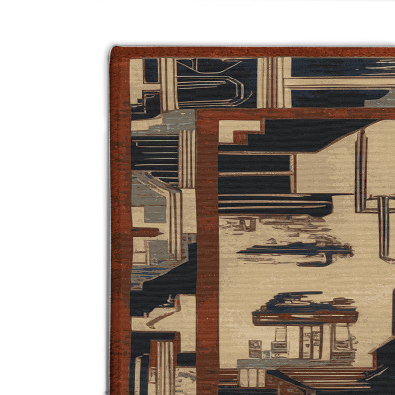 Tapis intérieur et extérieur ArtDeco, Rectangulaire 2 pi x 3 pi
