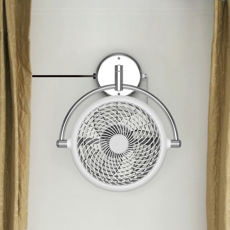 Ventilateur mural 13 "avec bras pliant, Blanc