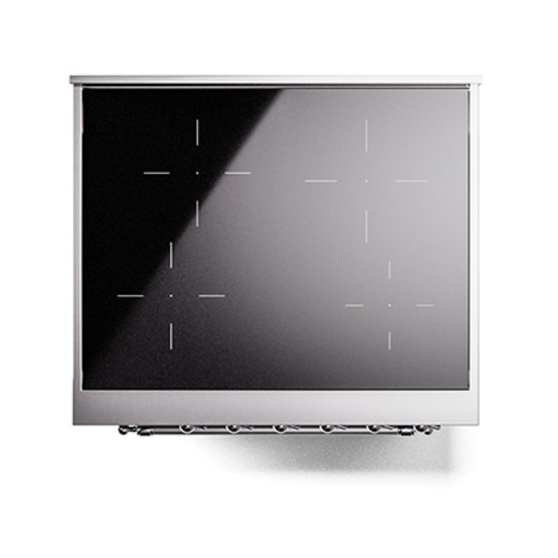 ILVE Nostalgie II Noblesse 30 in Induction Range, Glossy Black/Chrome